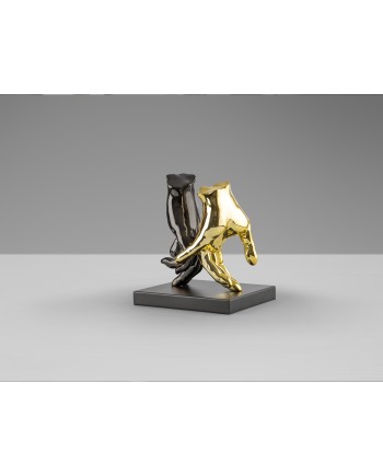 MANOS- FIGURA -GRIS/ORO